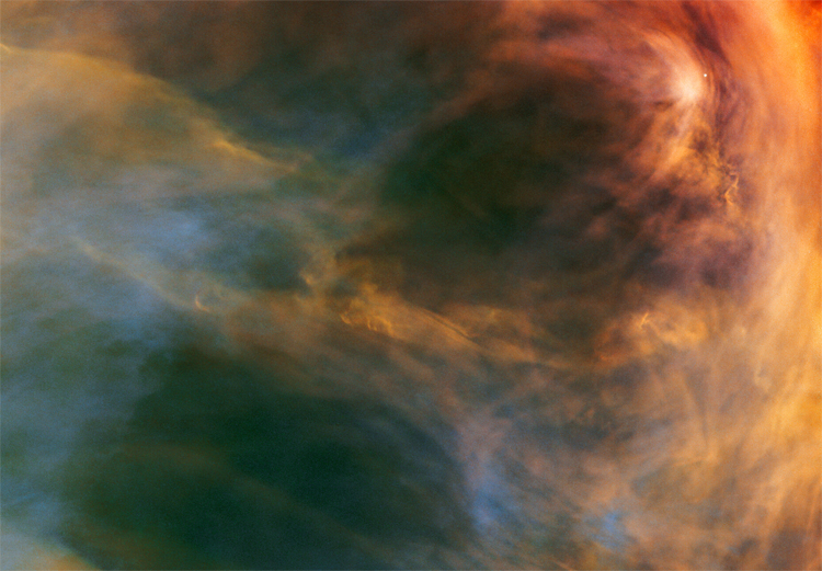 Hubble took a picture of glowing "clouds" in the Orion nebula